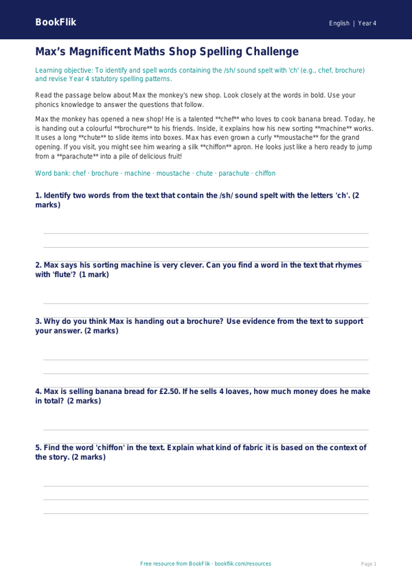 Free Phonics Track Sheet | Year 4 Core | BookFlik worksheet preview — English Phonics